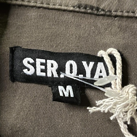 SER.O.YA Jacket Mens Medium Green Camo Military Field Coat Made In Italy SR103 - Picture 8 of 11